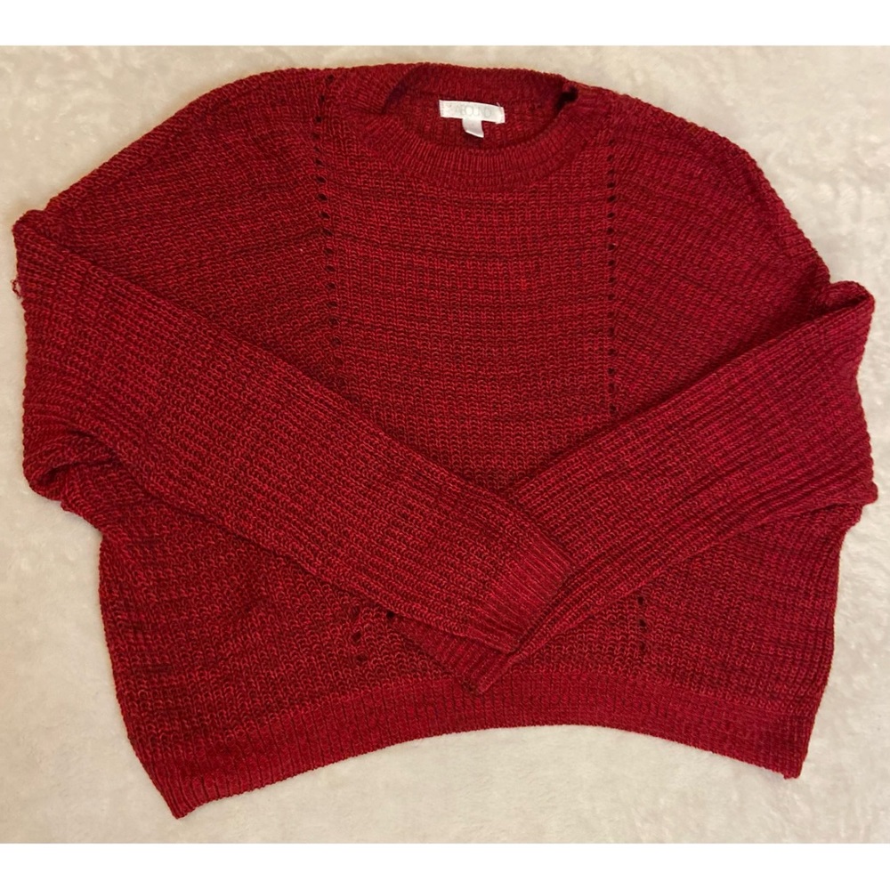 Womens Cropped Knit Sweater